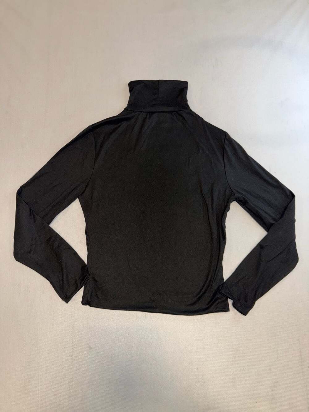 L.A. SEDUCTION Women's Black Long Sleeve Turtleneck Top - Picture 5 of 6